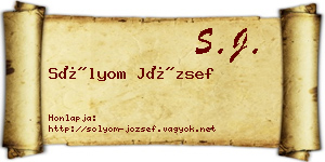 Sólyom József névjegykártya